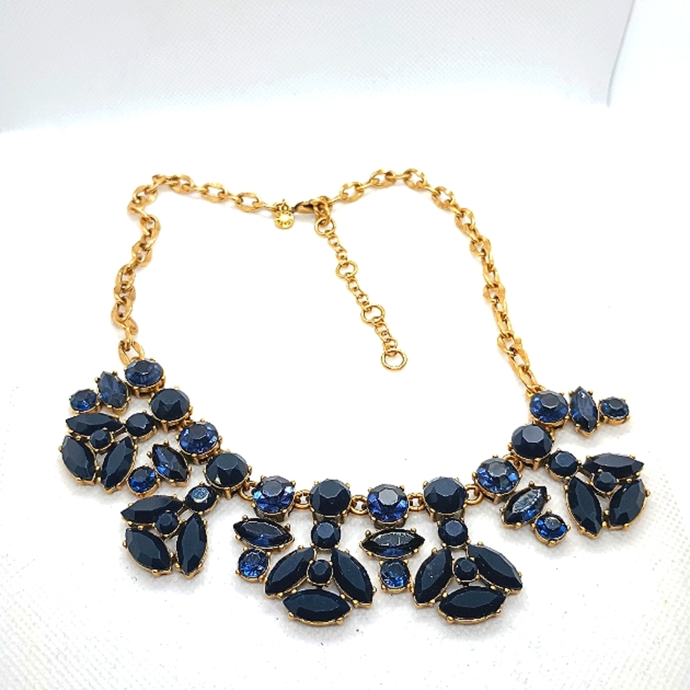JCrew Blue Gemstone Statement Necklace